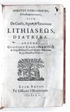 CHARLETON, WALTER. Spiritus gorgonicus, vi sua saxipara exutus; sive, De causis, signis, & sanatione lithiaseos, diatriba.  1650